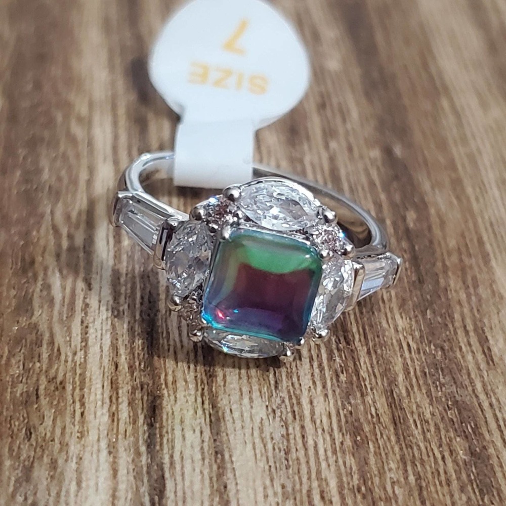 RBP OG Collection Smooth Lime Ombre Crystal Ring